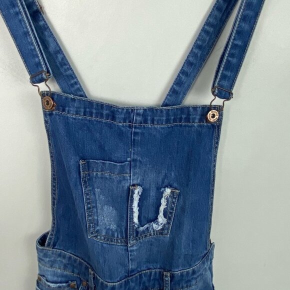 NWT Monkey Ride‎ Distressed Denim Overalls Plus Size XXL Dungarees New With Tags - Picture 4 of 14